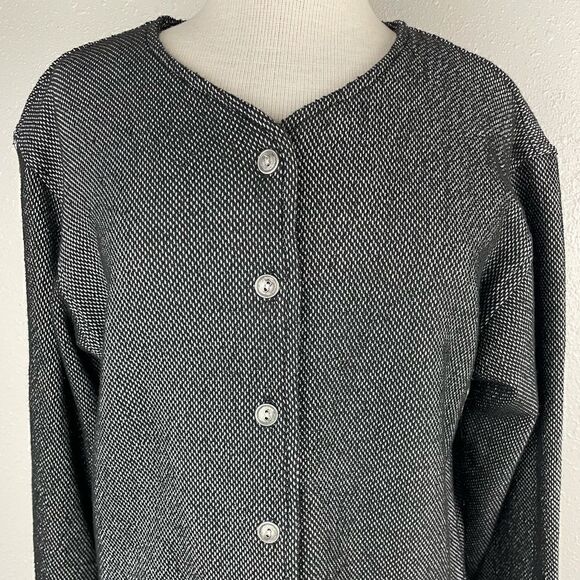 One World Button Down Cardigan Sweater Size M EUC - Picture 2 of 7